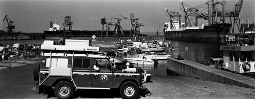 Frontispiece Paula and the Land Rover, Piombino